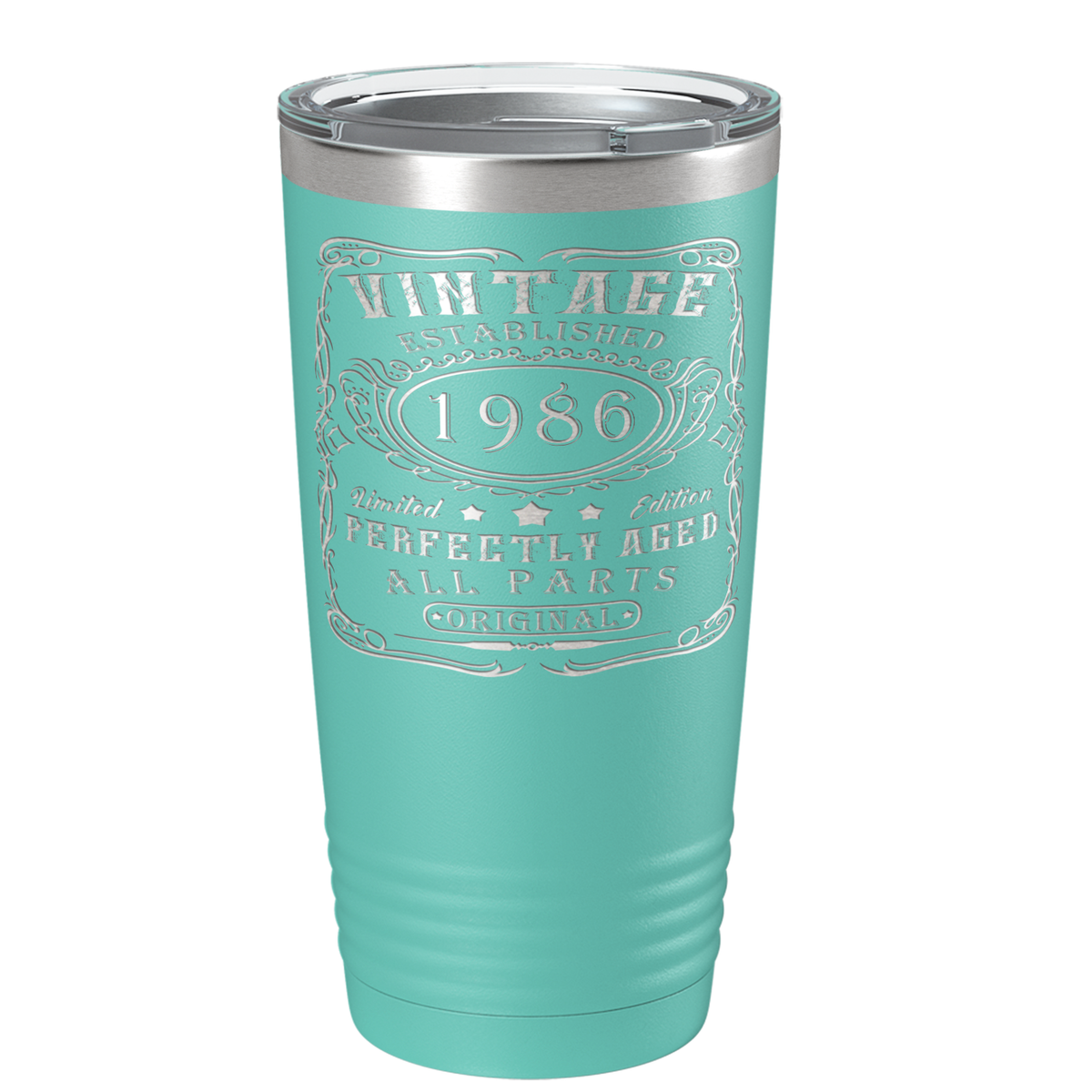 1986 Vintage Perfectly Aged 35th on Stainless Steel Tumbler
