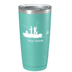 Fishing on a Boat on Stainless Steel Fishing Tumbler