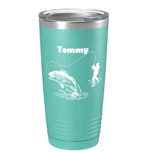 Personalized Fishing on Stainless Steel Fishing Tumbler