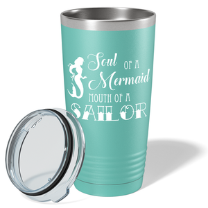 Soul of a Mermaid on Seafoam Mermaid 20oz Tumbler