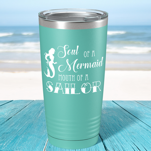 Soul of a Mermaid on Seafoam Mermaid 20oz Tumbler