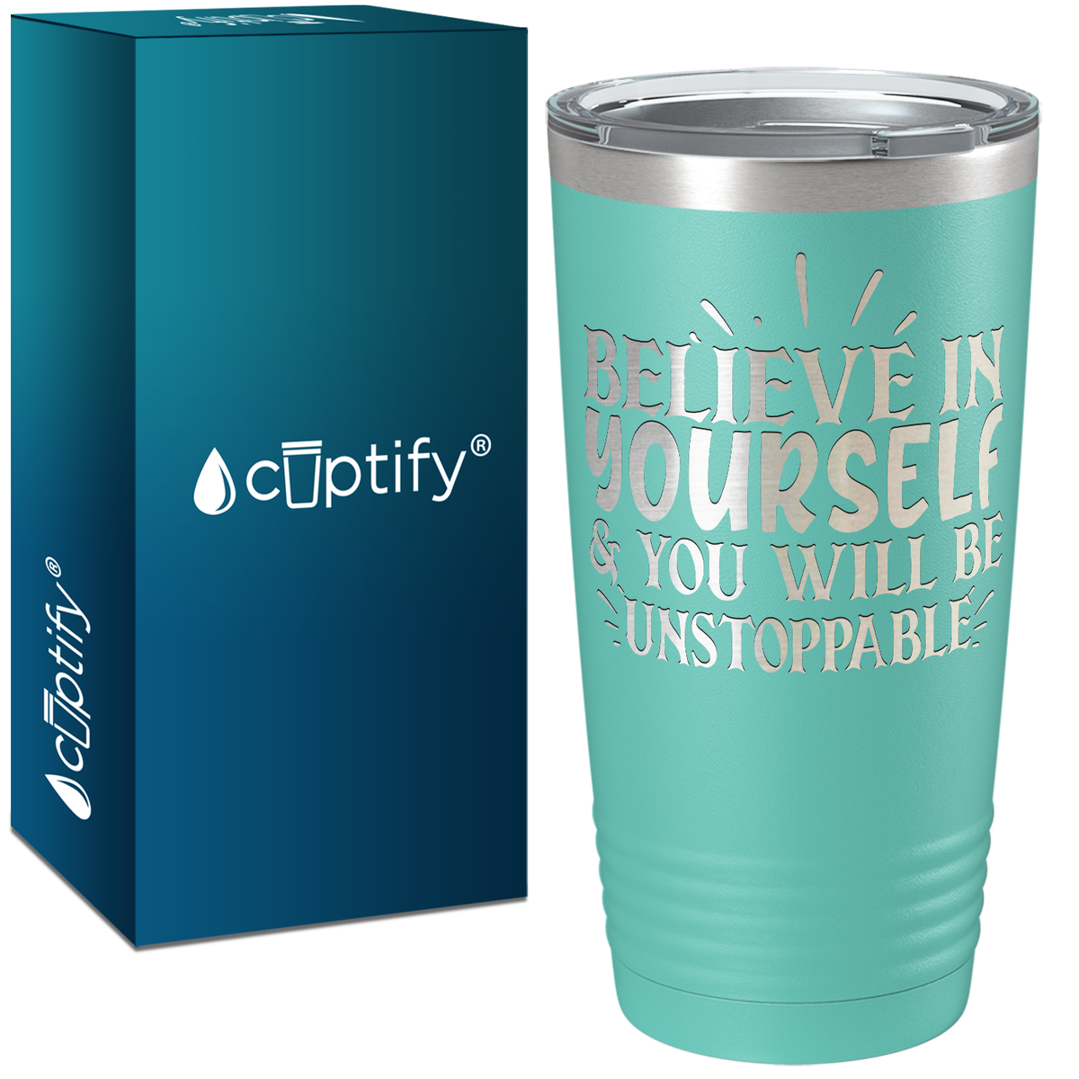 You Will be Unstoppable Laser Engraved on Stainless Steel Motivational Tumbler