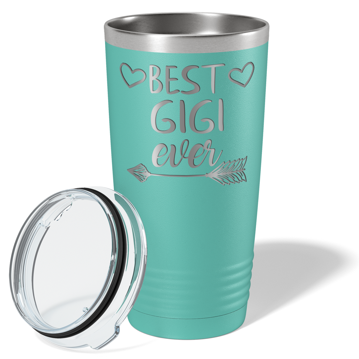 Best Gigi Ever on Seafoam 20 oz Stainless Steel Ringneck Tumbler