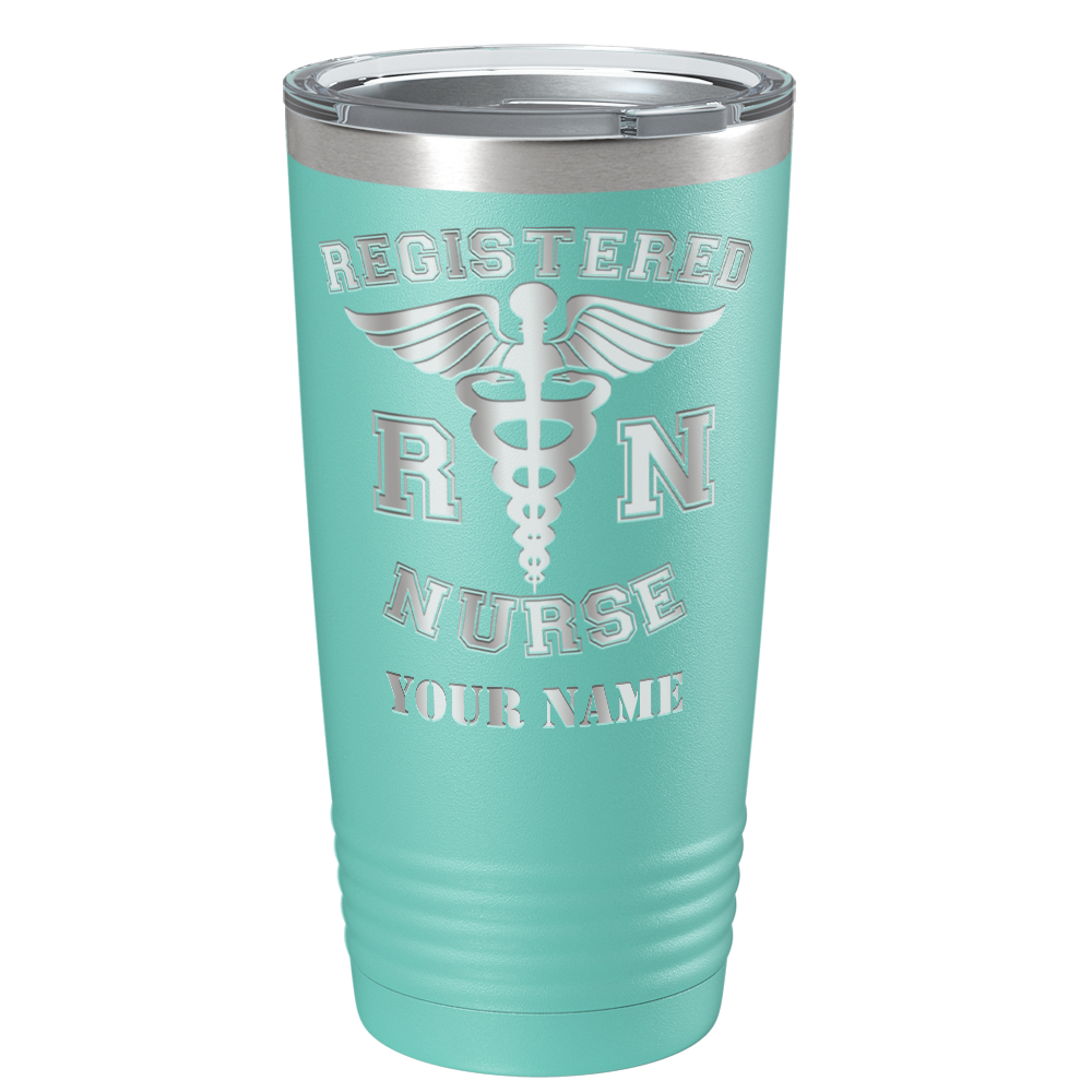 Personalized Nurse Laser Engraved 20oz Tumbler - Seafoam Matte