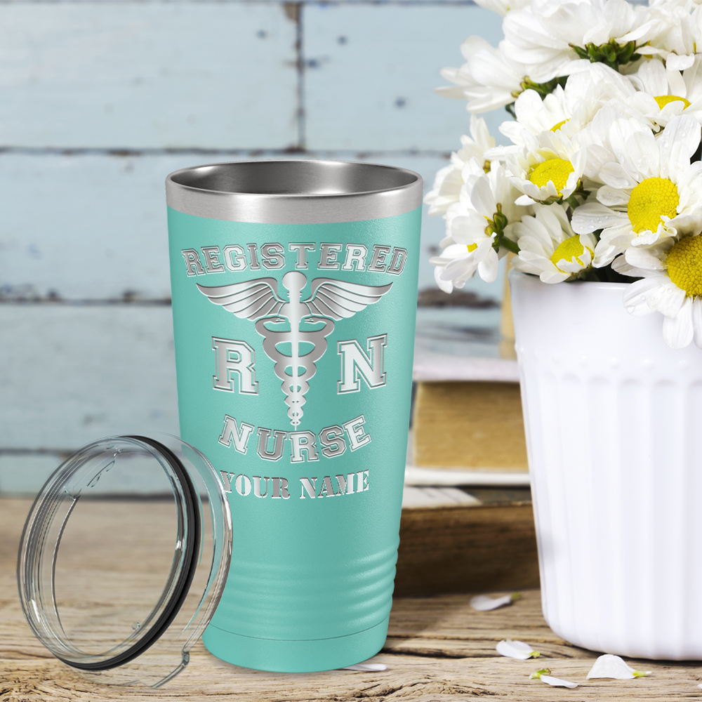 Personalized Nurse Laser Engraved 20oz Tumbler - Seafoam Matte