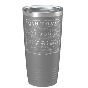 1955 Vintage Perfectly Aged 66th on Stainless Steel Tumbler