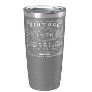 1976 Vintage Perfectly Aged 45th on Stainless Steel Tumbler