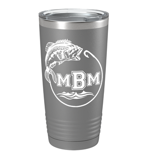 Fishing Monogram on Stainless Steel Fishing Tumbler