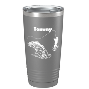 Personalized Fishing on Stainless Steel Fishing Tumbler