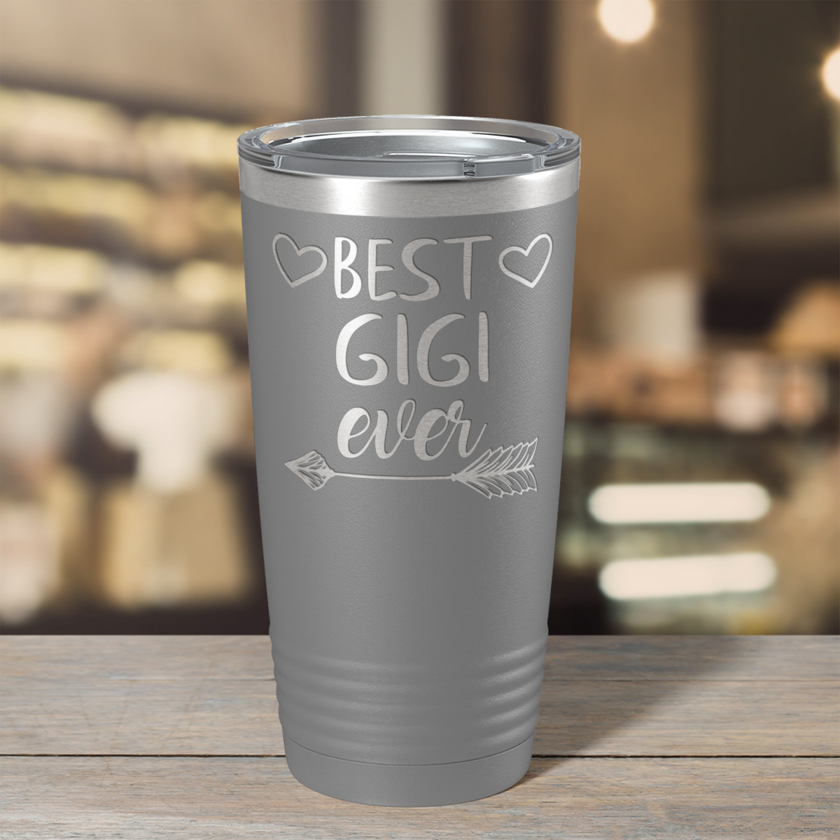 Best Gigi Ever on Slate 20 oz Stainless Steel Ringneck Tumbler