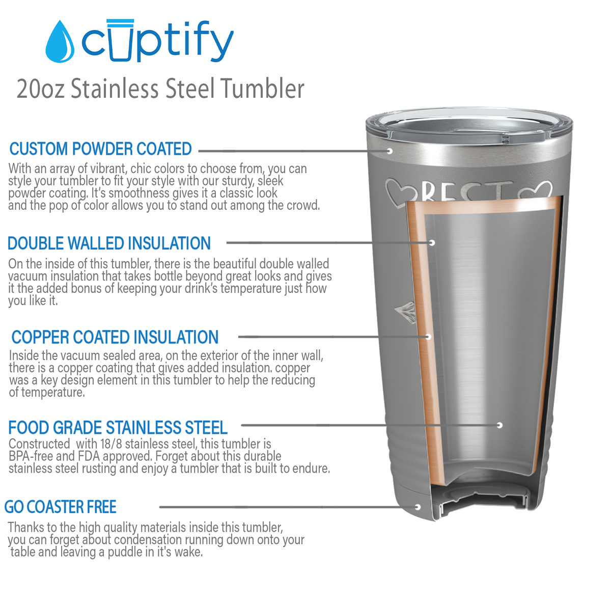 Best Gigi Ever on Slate 20 oz Stainless Steel Ringneck Tumbler