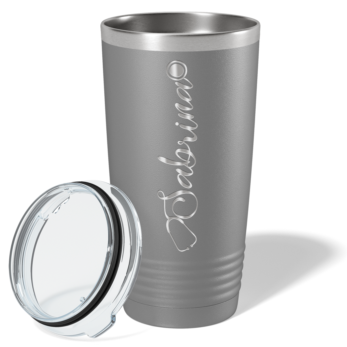 Personalized Nurse Laser Engraved 20oz Tumbler - Slate Matte
