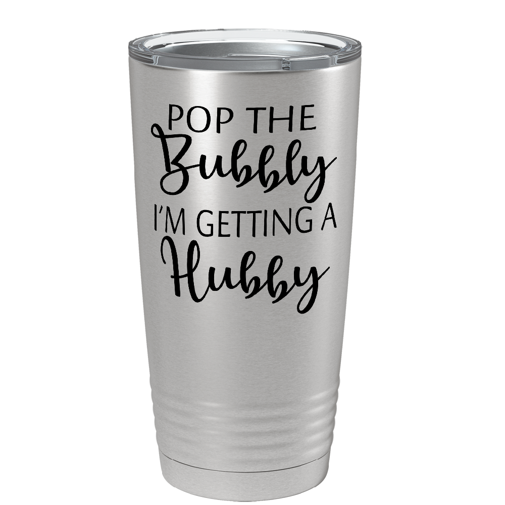 Pop the Bubbly on Stainless Steel Wedding Tumbler