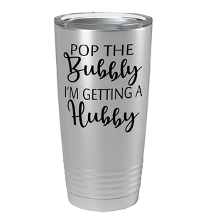 Pop the Bubbly on Stainless Steel Wedding Tumbler