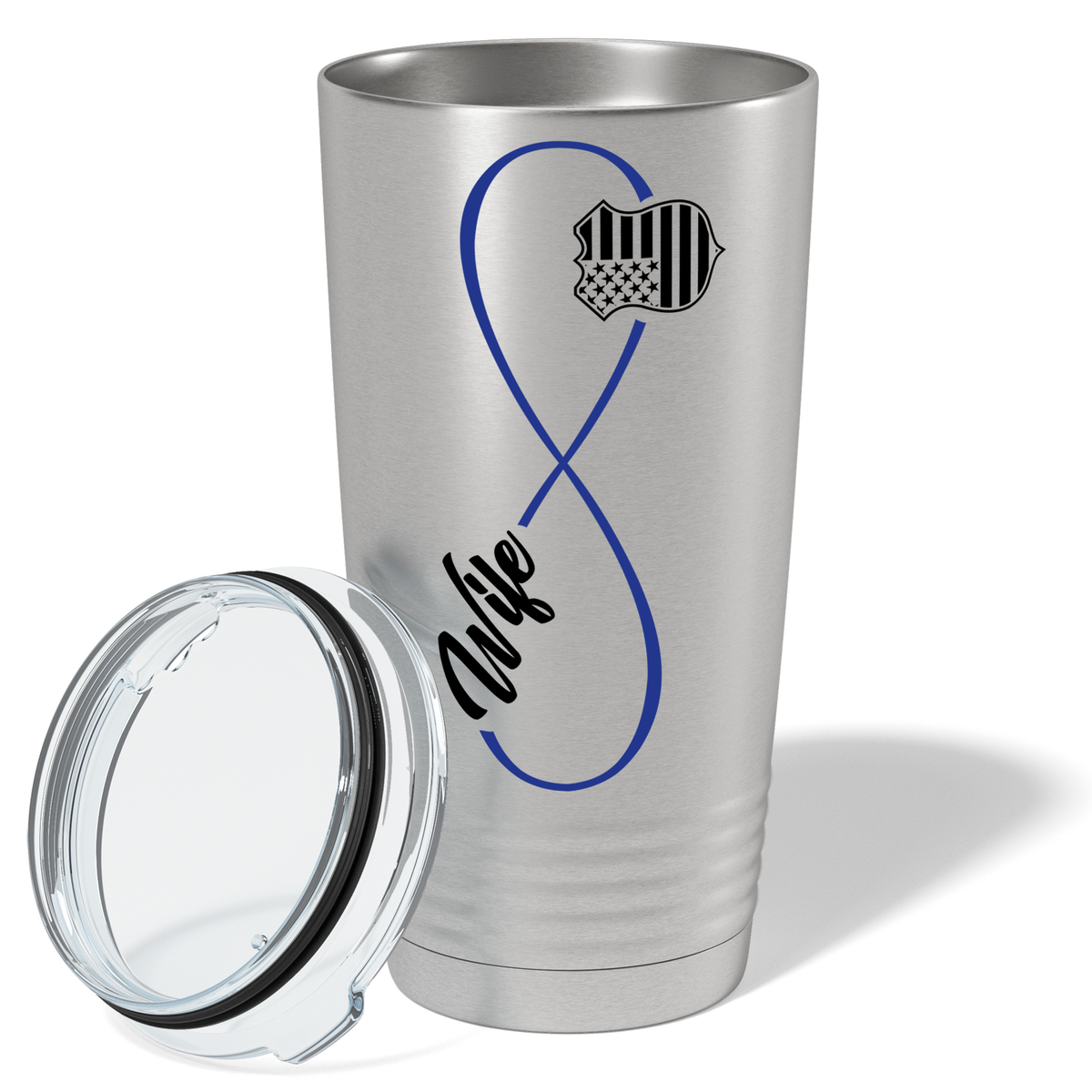 Police Wife Infinity Long 20oz Stainless Tumbler