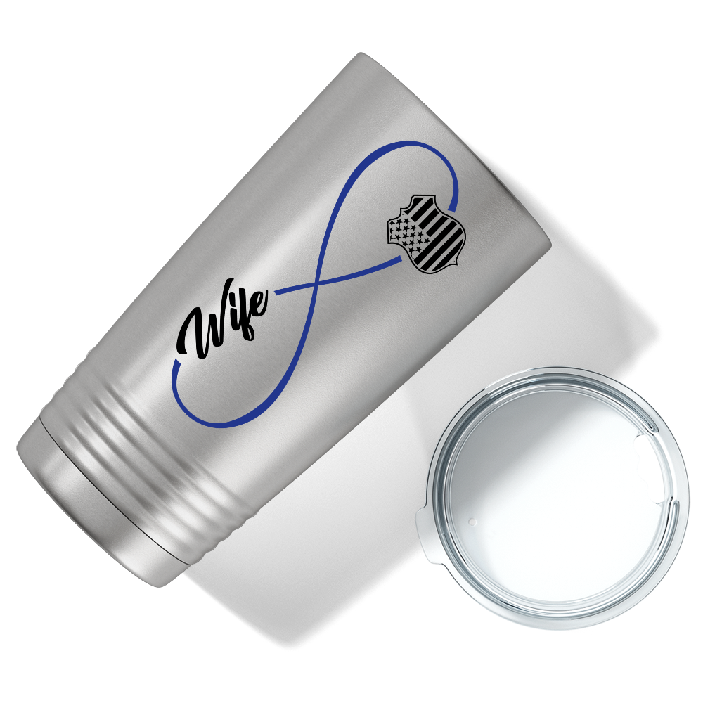 Police Wife Infinity Long 20oz Stainless Tumbler