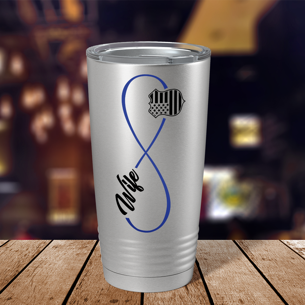 Police Wife Infinity Long 20oz Stainless Tumbler