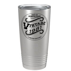 1981 Aged to Perfection Vintage 40th on Stainless Steel Tumbler
