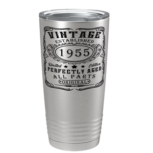 1955 Vintage Perfectly Aged 66th on Stainless Steel Tumbler