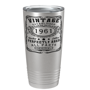 1961 Vintage Perfectly Aged 60th on Stainless Steel Tumbler