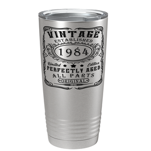 1984 Vintage Perfectly Aged 37th on Stainless Steel Tumbler