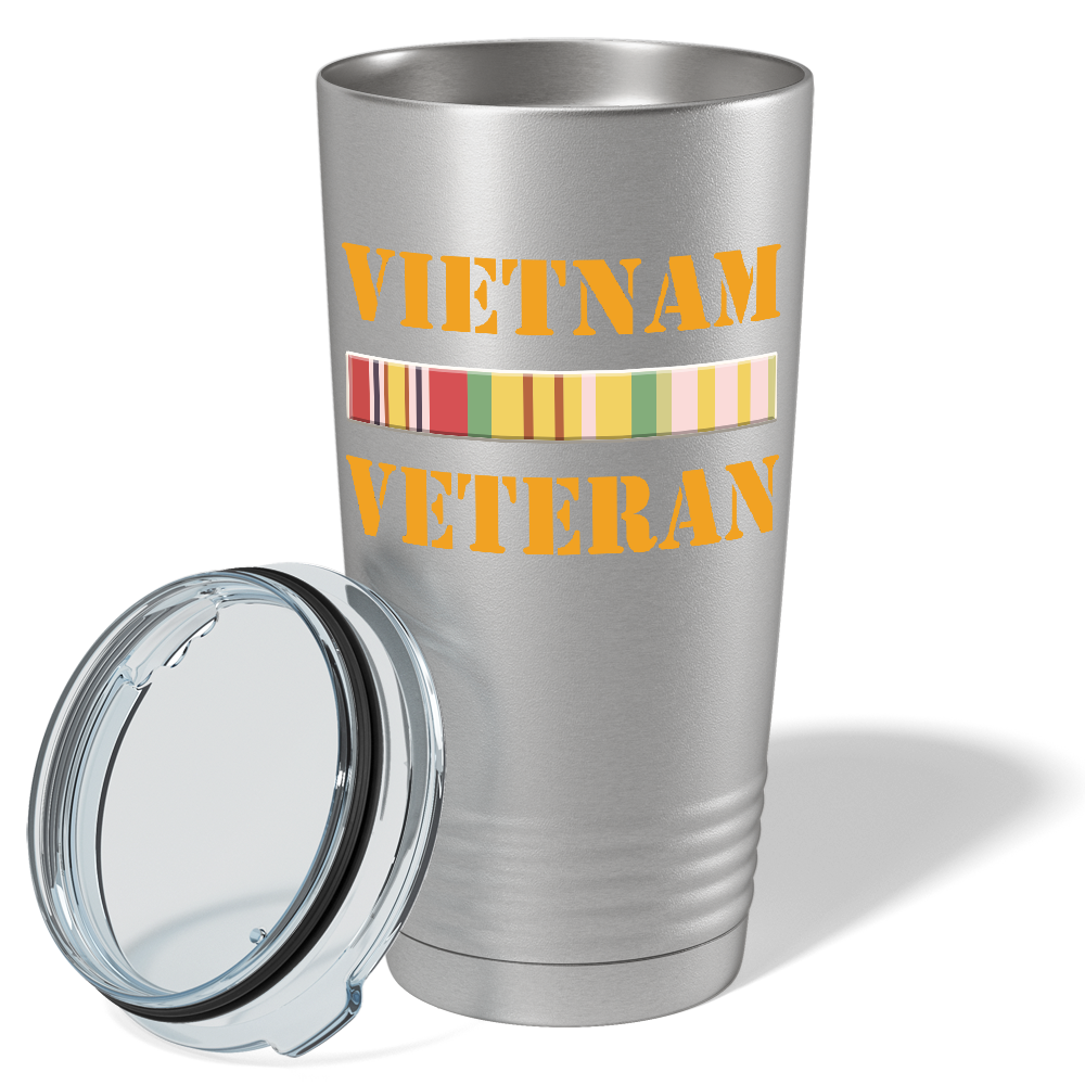 Vietnam Veteran on Stainless 20 oz Stainless Steel Tumbler