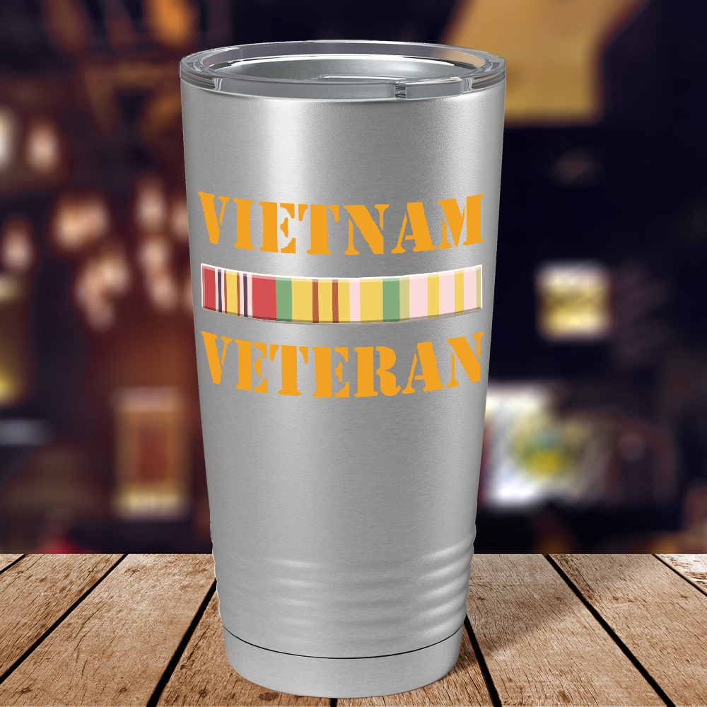 Vietnam Veteran on Stainless 20 oz Stainless Steel Tumbler