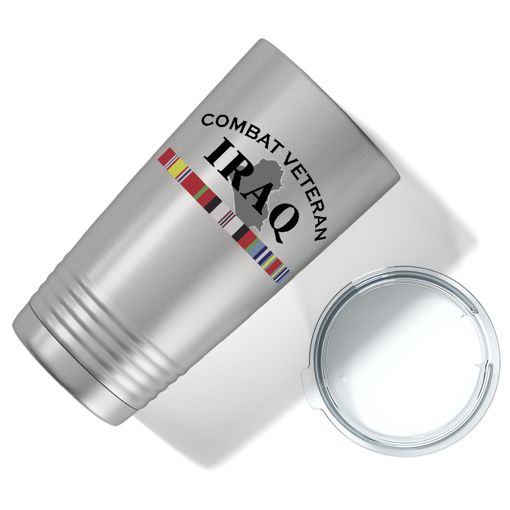 Combat Veteran Iraq on Stainless 20 oz Stainless Steel Tumbler