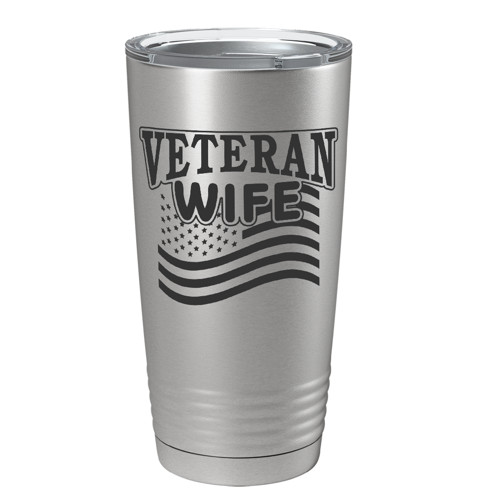 Veteran Wife on Stainless 20 oz Stainless Steel Tumbler