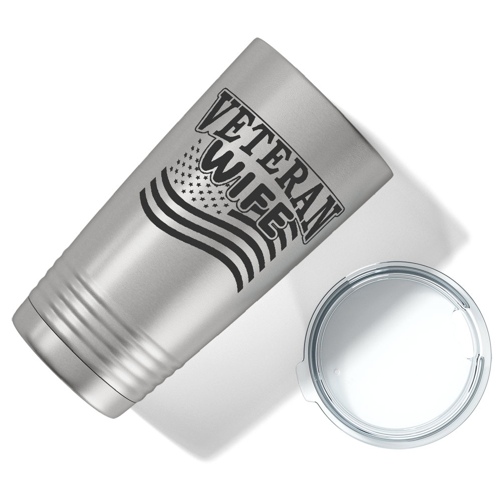 Veteran Wife on Stainless 20 oz Stainless Steel Tumbler
