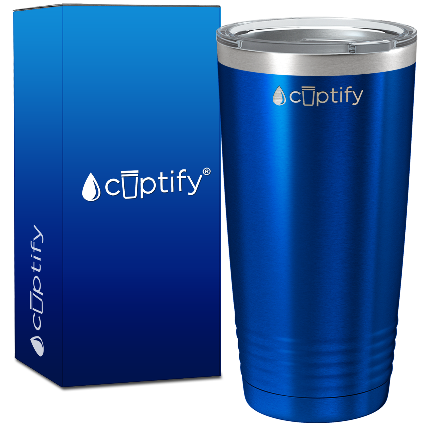 Blue Translucent 20oz Tumbler