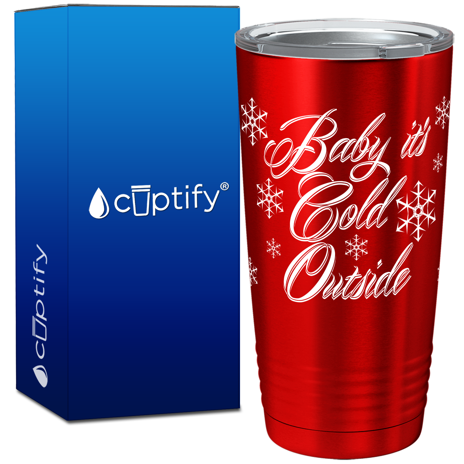 Baby It's Cold Outside Christmas Engraved YETI Rambler Tumbler