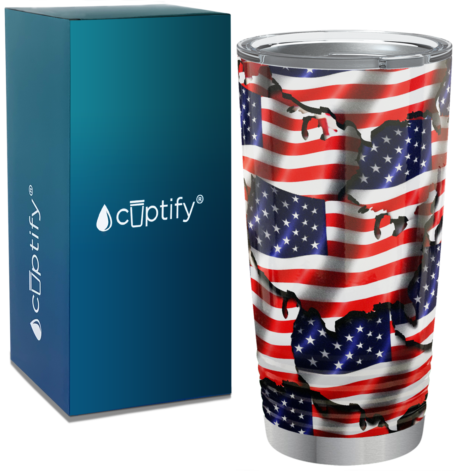 American Flag our Country Wrap on 20oz Tumbler