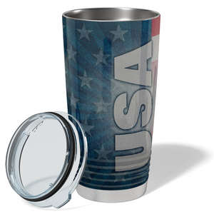 USA American Flag Wrap on 20oz Tumbler