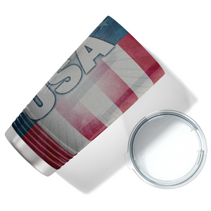USA American Flag Wrap on 20oz Tumbler