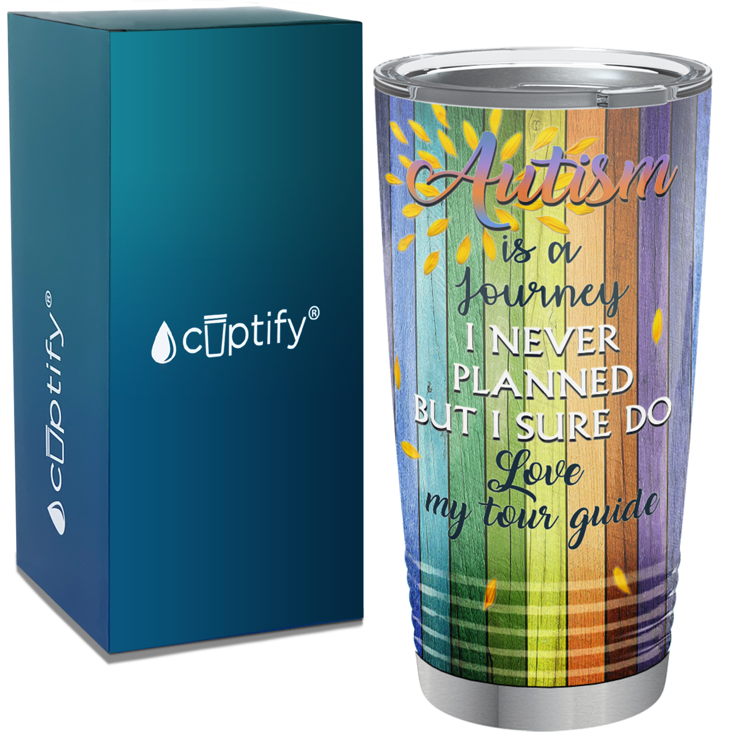 Autism is a Journey I Never Planned Wrap on Autism 20oz Tumbler