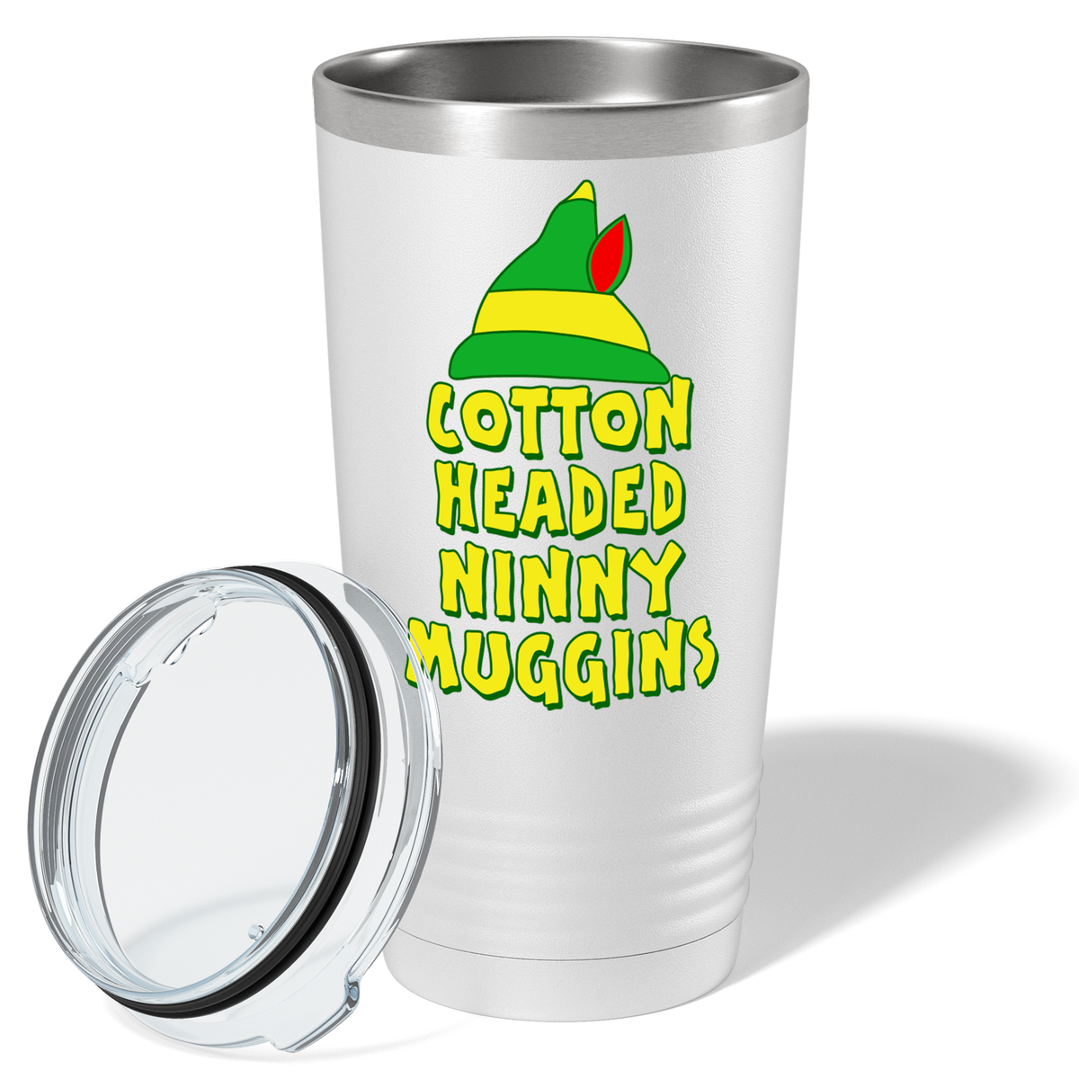 Cotton Headed Ninny Muggins on White Christmas 20oz Tumbler