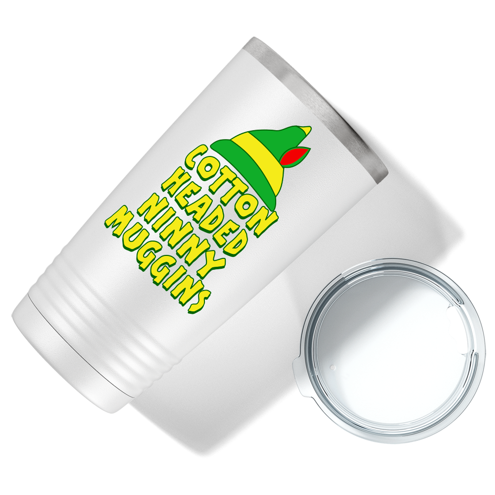 Cotton Headed Ninny Muggins on White Christmas 20oz Tumbler