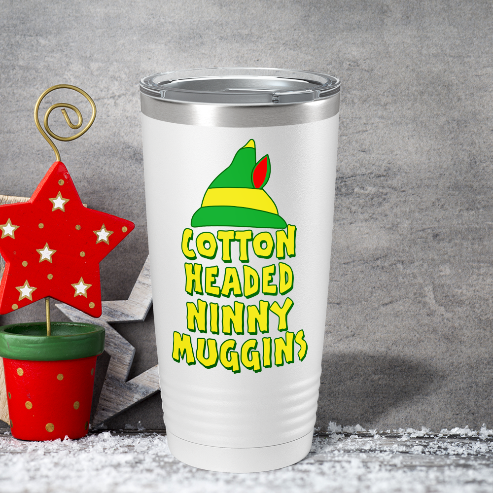Cotton Headed Ninny Muggins on White Christmas 20oz Tumbler