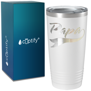 Papa on Stainless Steel Dad Tumbler