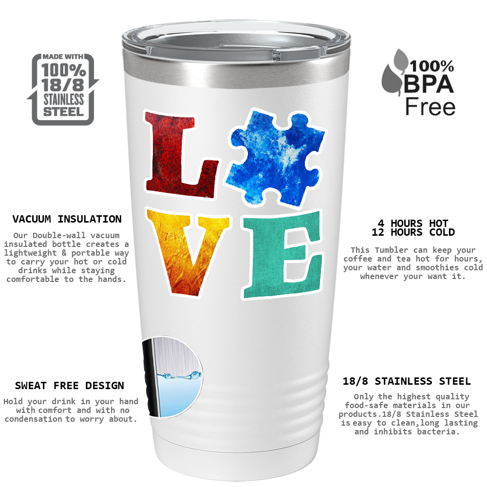 Autism Love Support on Autism 20oz Tumbler