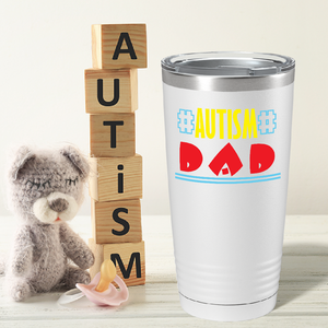 Autism Awareness Dad on Autism 20oz Tumbler