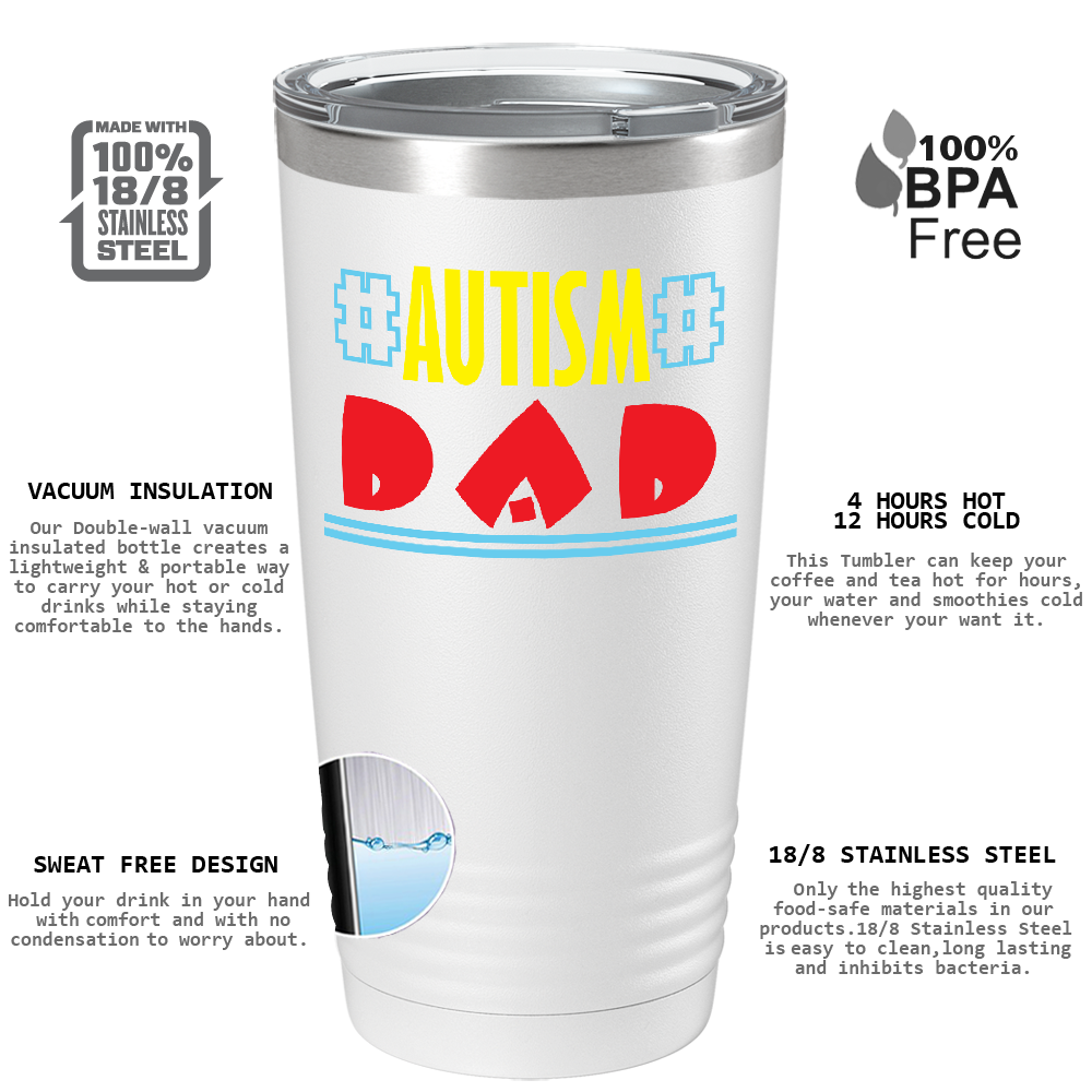Autism Awareness Dad on Autism 20oz Tumbler