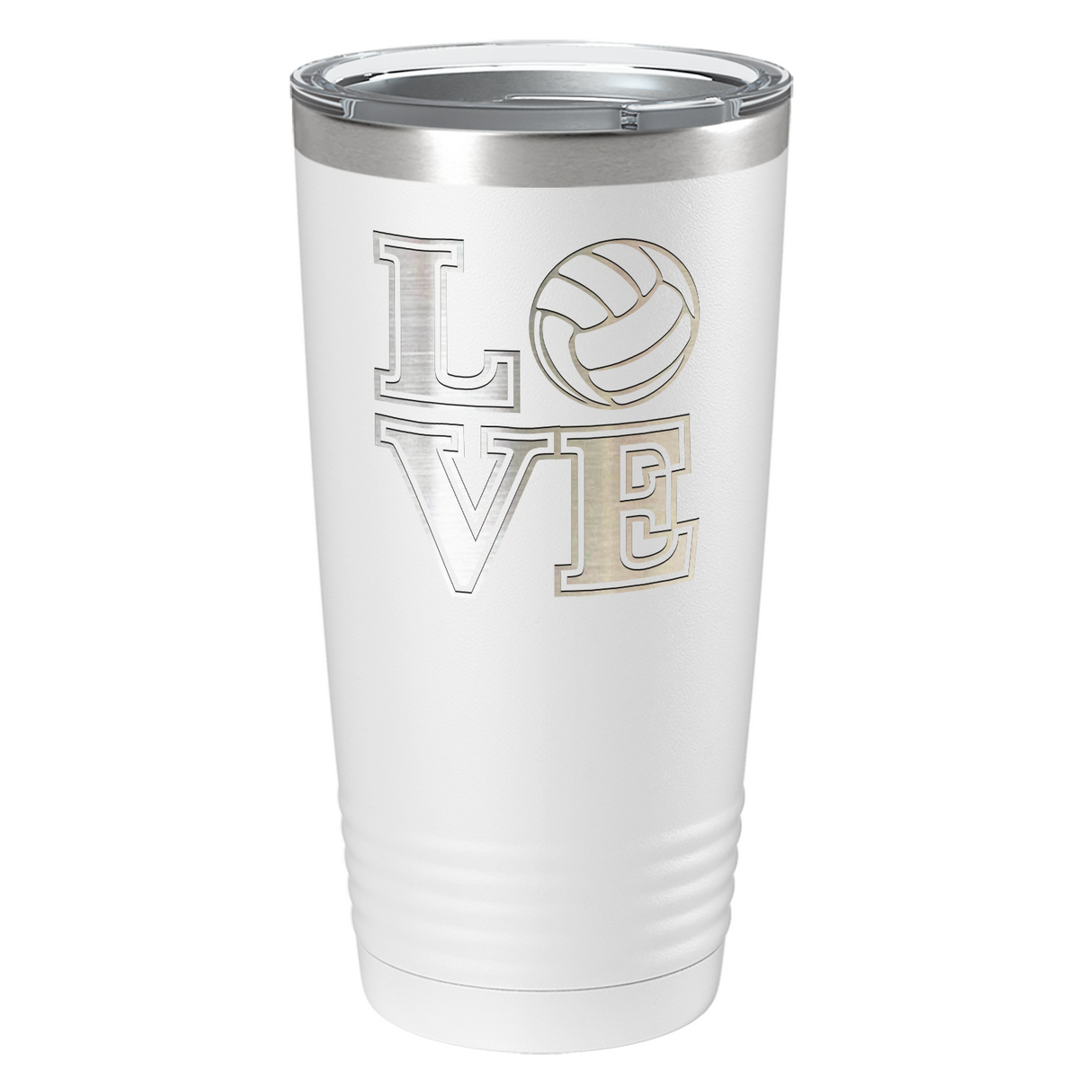 LOVE Volleyball Laser Engraved on Stainless Steel Volleyball Tumbler
