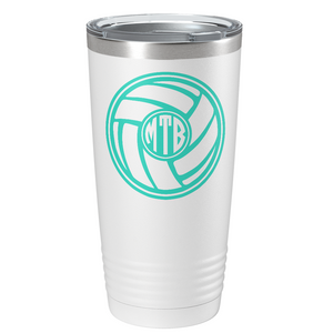 Monogram Volleyball on Stainless Steel Volleyball Tumbler