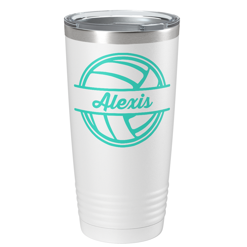 Personalized Volleyball on Stainless Steel Volleyball Tumbler