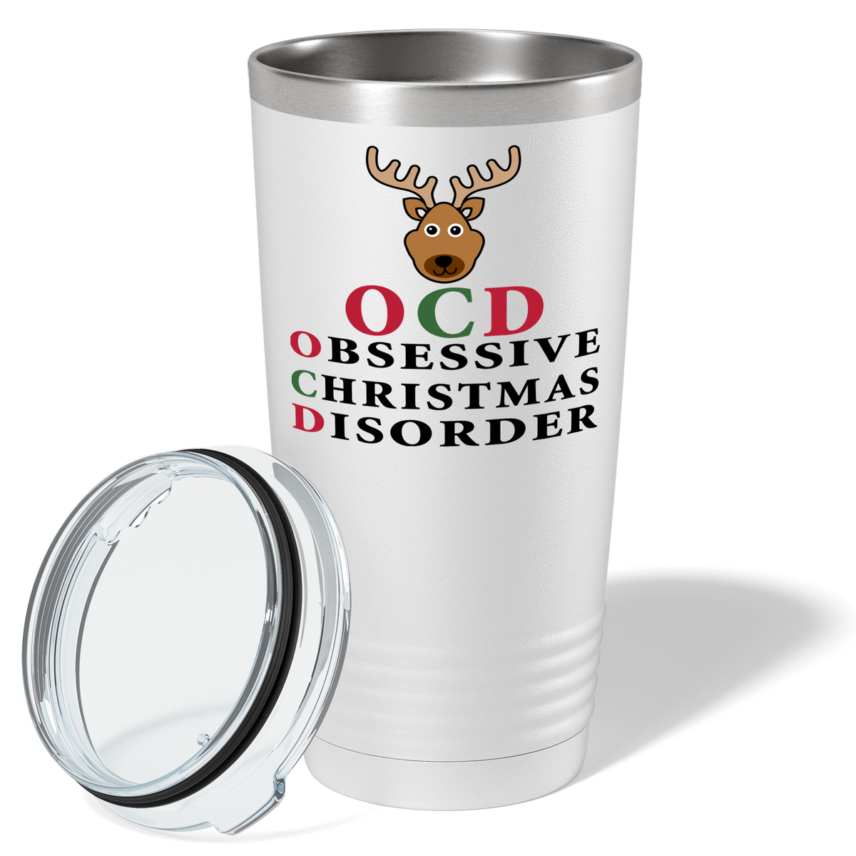 OCD Obsessive Christmas Disorder on White Holiday 20oz Tumbler