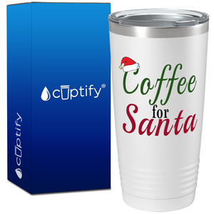 Coffee for Santa on White Christmas 20oz Tumbler