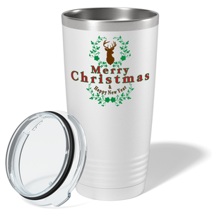 Merry Christmas on White Holiday 20oz Tumbler