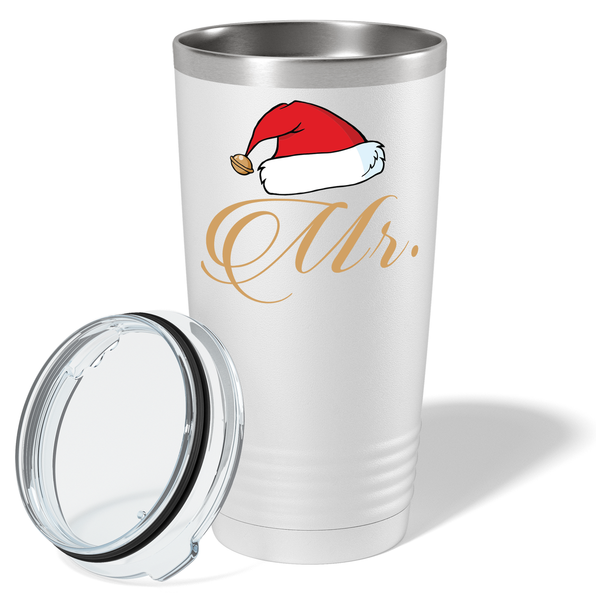 Mr Clause on White Christmas 20oz Tumbler